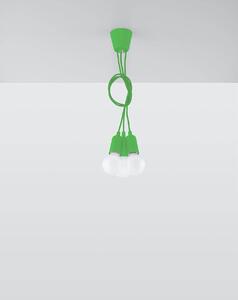 Závěsné svítidlo DIEGO 3 zelené