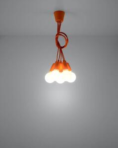 Sollux Lighting Závěsná lampa - Diego 5 - oranžová