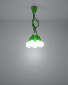 Závěsné svítidlo DIEGO 5 zelené