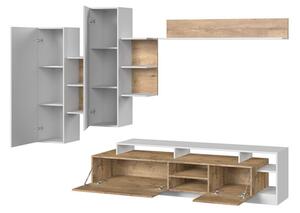 Obývací stěna Tauron, Barva: bílá + dub velký 5902928802863