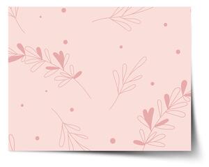 Plakát SABLIO - Růžové lístky 60x40 cm