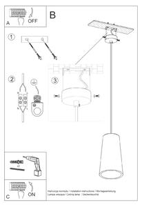 Keramická závěsná lampa GULCAN