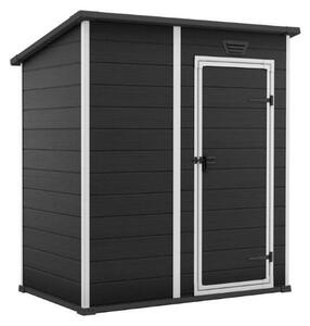 Zahradní domek Keter Essential Shed 6x4 - 112 × 184 × 195 cm - tmavě šedý/bílý