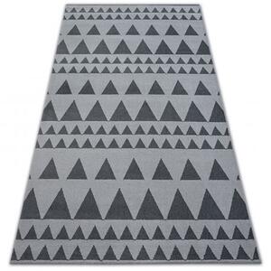 Koberec SENSE Micro 81243 trojúhelníky stříbrný/antracit velikost 200x290 cm | krásné koberce cz