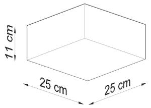 Stropní svítidlo Horus, 1x černé plastové stínítko, (bílý plast), (25 cm)