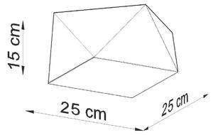 Stropní svítidlo Hexa, 1x šedé plastové stínítko, (bílý plast), (25 cm)