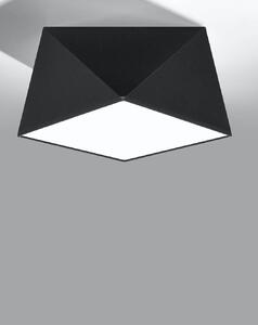 Stropní svítidlo Hexa, 1x černé plastové stínítko, (bílý plast), (25 cm)
