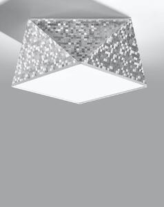 Stropní svítidlo Hexa, 1x šedé plastové stínítko, (bílý plast), (25 cm)