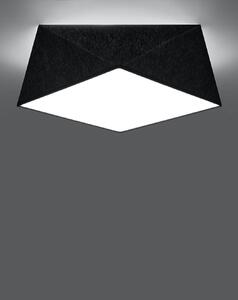 Stropní svítidlo Hexa, 1x černé plastové stínítko, (bílý plast), (35 cm)