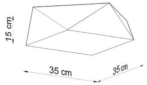 Stropní svítidlo Hexa, 1x černé plastové stínítko, (bílý plast), (35 cm)