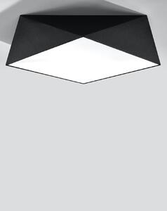 Stropní svítidlo Hexa, 1x černé plastové stínítko, (bílý plast), (fi 45 cm)