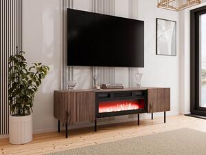 TV skříňka s krbem Ostani 180, Barva: Ořech warmia 5903211350559
