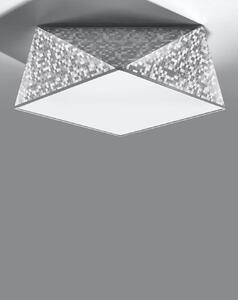 Stropní svítidlo Hexa, 1x šedé plastové stínítko, (bílý plast), (35 cm)