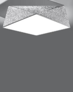 Stropní svítidlo Hexa, 1x šedé plastové stínítko, (bílý plast), (fi 45 cm)