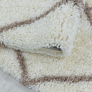 Chlupatý kusový koberec Alvor Shaggy 3401 cream | Bílá Typ: 120x170 cm
