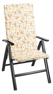 BELLATEX Sedák na zahradní židli Lísteček hnědá, béžová 47x115 cm
