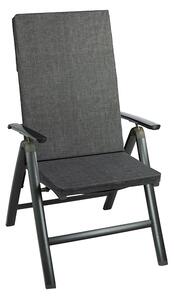 BELLATEX Sedák na zahradní židli Grafitová 47x115 cm
