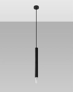 Závěsné svítidlo Wezyr, 1x skleněné/černé kovové stínítko