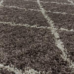 Chlupatý kusový koberec Alvor Shaggy 3401 taupe | Hnědá Typ: 60x110 cm