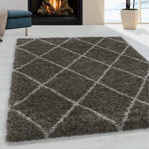 Chlupatý kusový koberec Alvor Shaggy 3401 taupe | Hnědá Typ: 80x250 cm