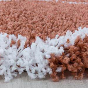Chlupatý kusový koberec Alvor Shaggy 3401 terra | Oranžová Typ: 120x170 cm