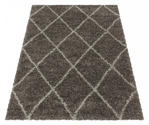 Chlupatý kusový koberec Alvor Shaggy 3401 taupe | Hnědá Typ: 80x250 cm