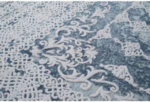 Koberec AKRYL VALENCIA 2328 ORNAMENT modrý / slonová kost velikost 80x150 cm | krásné koberce cz
