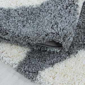 Moderní kusový koberec Tango Shaggy 3101 grey kruh | Vícebarevná Typ: kulatý 80x80 cm