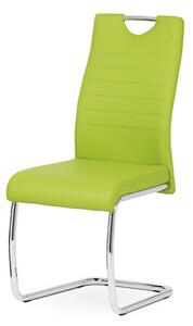 Autronic DCL-418 LIM - Jídelní židle koženka zelená / chrom