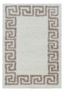 Moderní kusový koberec Hera Shaggy 3301 beige | Bílá Typ: 200x290 cm
