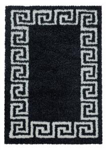 Moderní kusový koberec Hera Shaggy 3301 anthrazit | Černá Typ: 140x200 cm