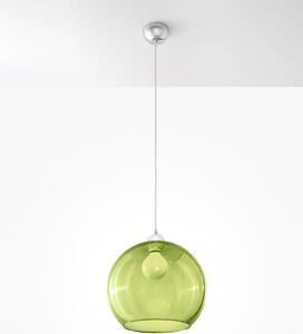 Závěsné svítidlo Ball, 1x zelené skleněné stínítko