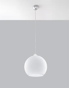 Závěsné svítidlo Ball, 1x bílé skleněné stínítko