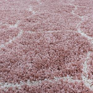 Moderní kusový koberec Salsa Shaggy 3201 rose kruh | Růžová Typ: kulatý 200x200 cm