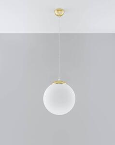 Závěsné svítidlo Ugo, 1x bílé skleněné stínítko, (fi 30 cm), g