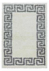 Moderní kusový koberec Hera Shaggy 3301 cream | Bílá Typ: 120x170 cm
