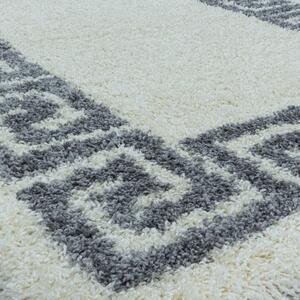 Moderní kusový koberec Hera Shaggy 3301 cream kruh | Bílá Typ: kulatý 80x80 cm