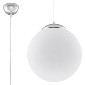 Sollux Lighting Závěsná lampa - Ugo 40 - bílá/chrom