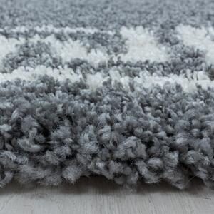Moderní kusový koberec Hera Shaggy 3301 grey kruh | Šedá Typ: kulatý 80x80 cm