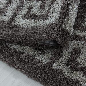 Moderní kusový koberec Hera Shaggy 3301 taupe kruh | Hnědá Typ: kulatý 200x200 cm