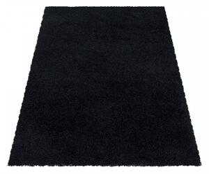 Chlupatý kusový koberec Sydney Shaggy 3000 black | Černá Typ: 60x110 cm