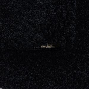 Chlupatý kusový koberec Sydney Shaggy 3000 black kruh | Černá Typ: kulatý 80x80 cm