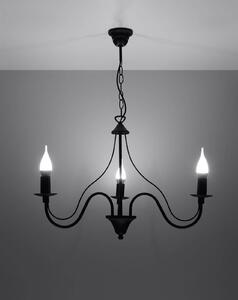Sollux Lighting Stropní závěsná lampa - Minerwa 3 - černá