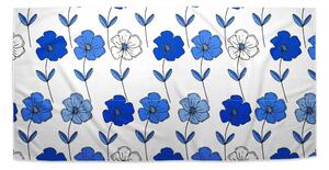 Ručník SABLIO - Modré květiny 30x50 cm