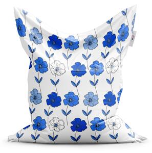 Sablio Sedací vak Classic Modré květiny - 150x100 cm