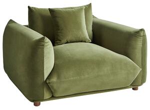 Křeslo LUVOS Umělý samet Zelená