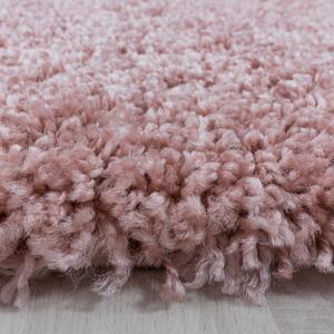 Chlupatý kusový koberec Sydney Shaggy 3000 rose kruh | Růžová Typ: kulatý 200x200 cm