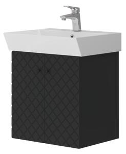 Lavedo Tessera Black 50 koupelnová skříňka s umyvadlem