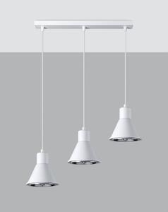 Závěsné svítidlo Taleja 3, 3x bílé kovové stínítko, LED