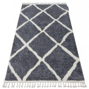 Dywany Luszczow Kusový koberec BERBER CROSS B5950, šedo bílý Rozměr koberce: 120 x 170 cm
